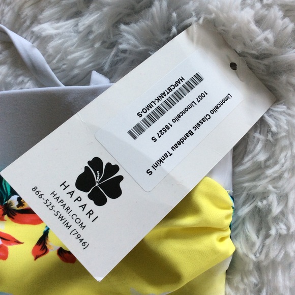 NWT Hapari Limoncello Bandeau Tankini Top - Picture 5 of 6